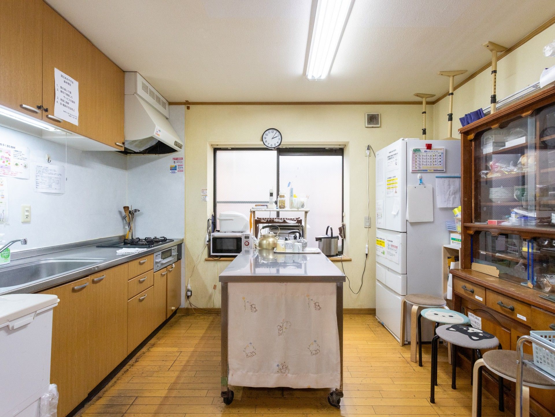 調理ができる広いキッチン