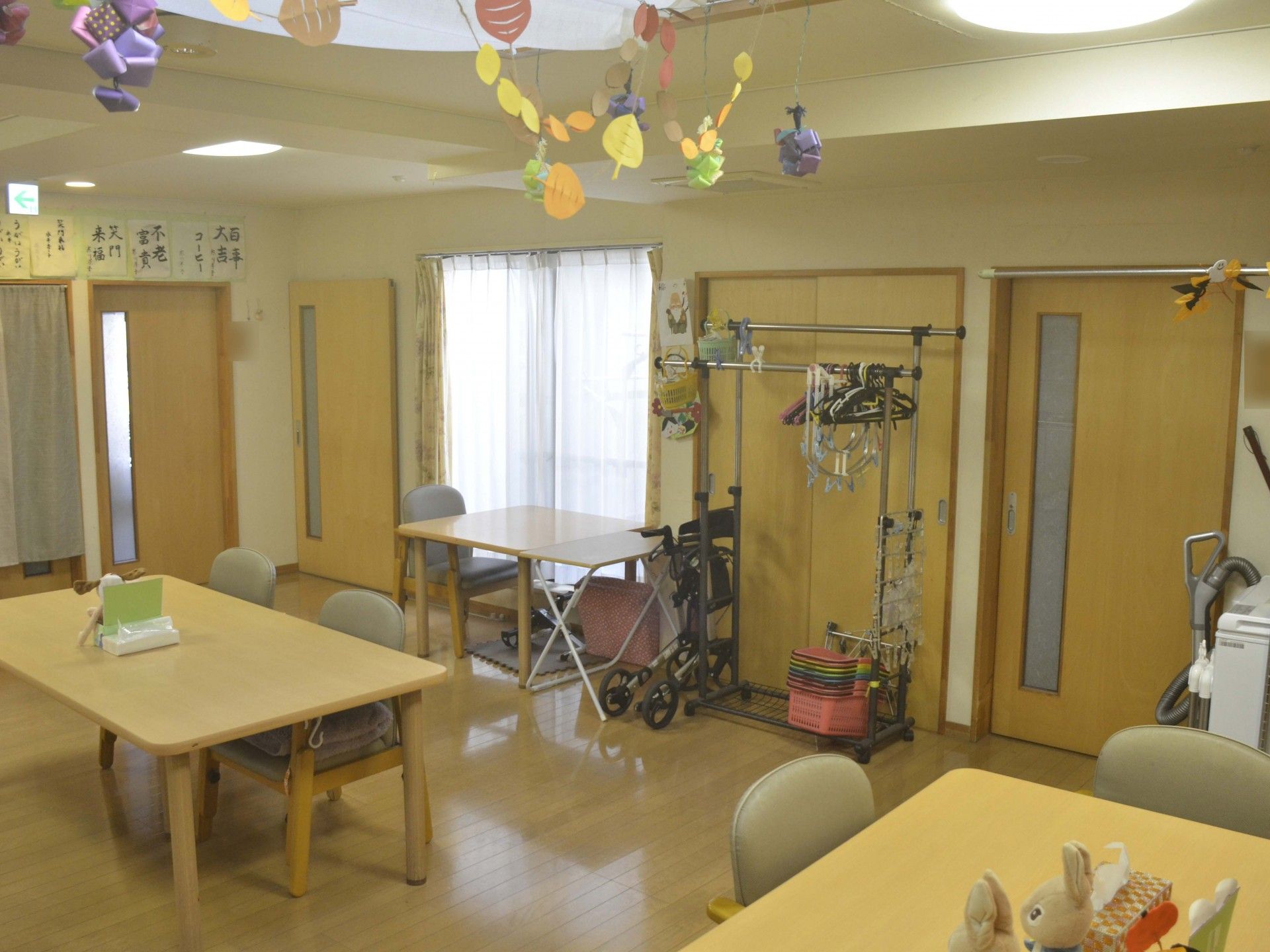 明るい共有スペース