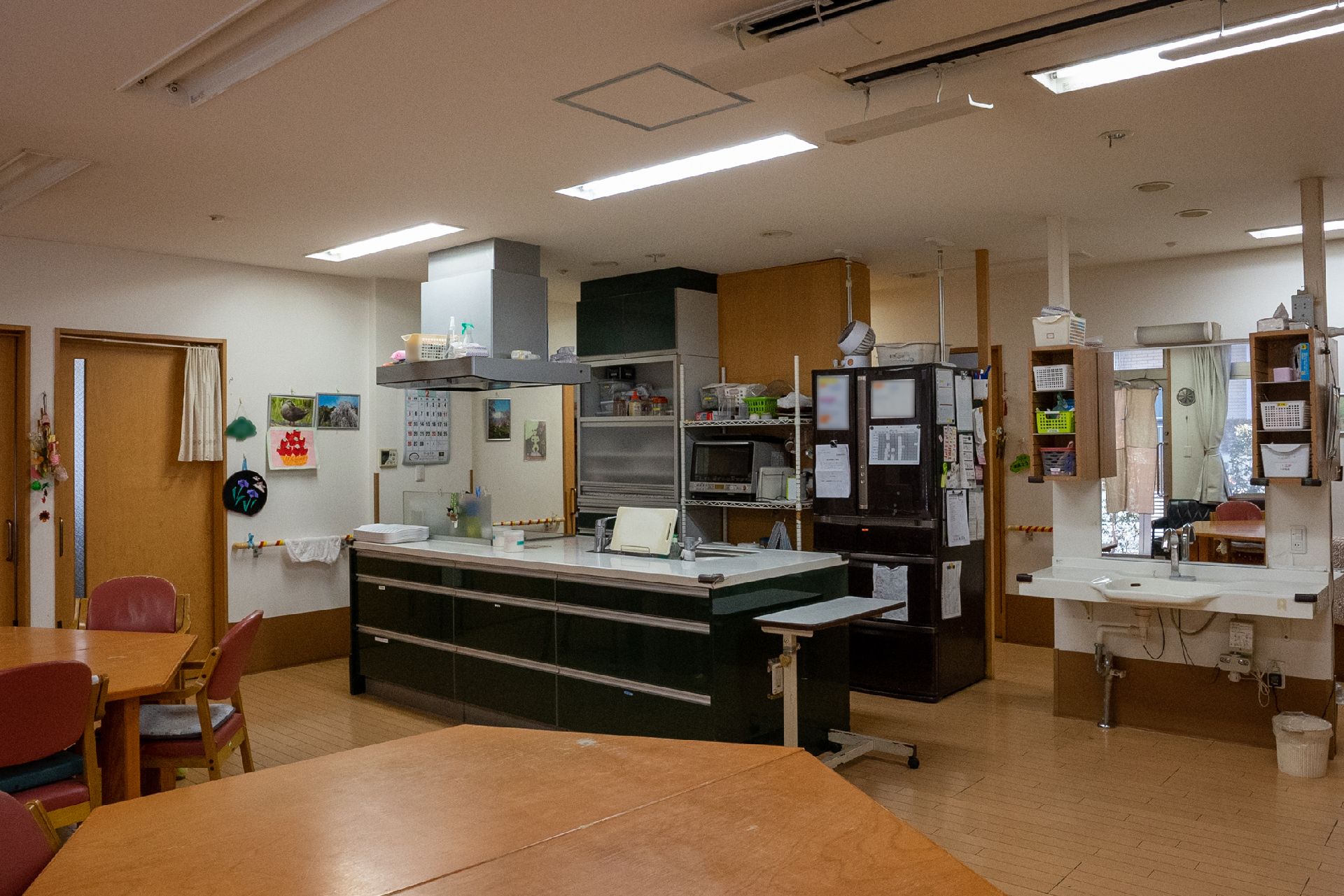 館内に設置された、入居者が自由に使えるキッチン