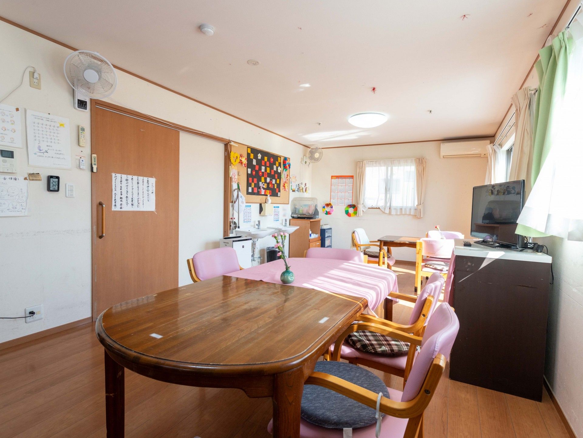 明るい共有スペース