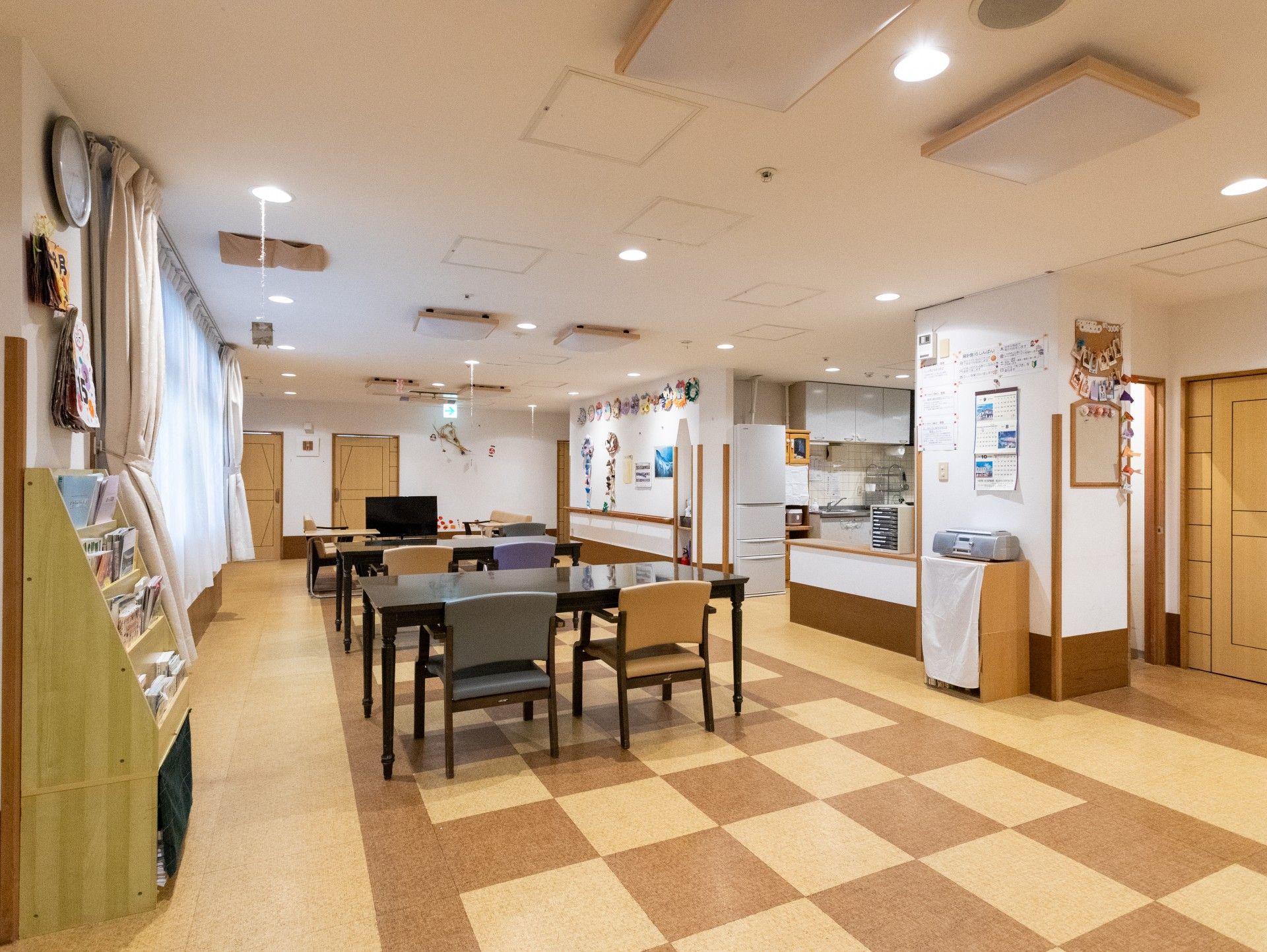 明るい共有スペース