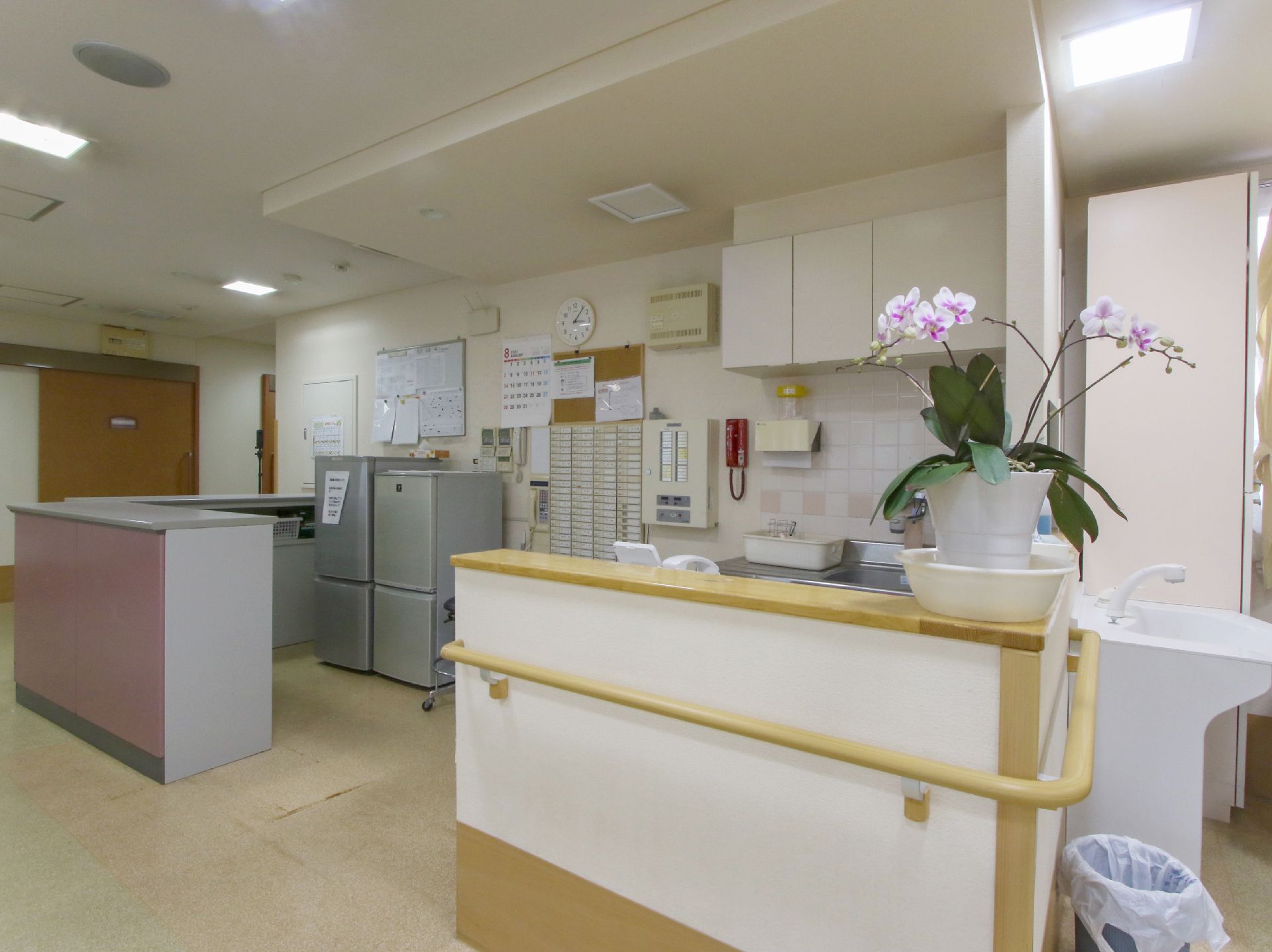 館内に設置され、入居者が自由に使えるキッチン