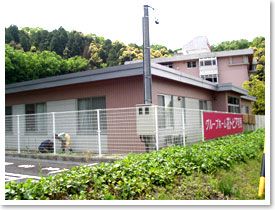 ゆったりとした施設の外観