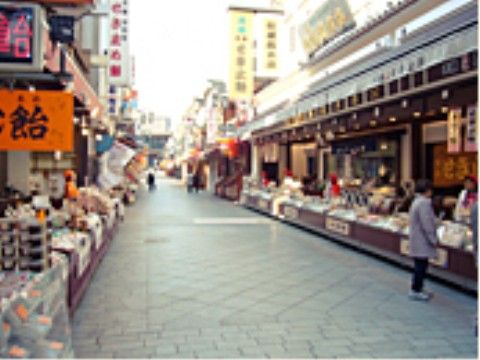 有名な神社が近所にある。仲見世通りは年末年始などにたくさんの人で賑わい、明るい１年の始まりを感じさせる。