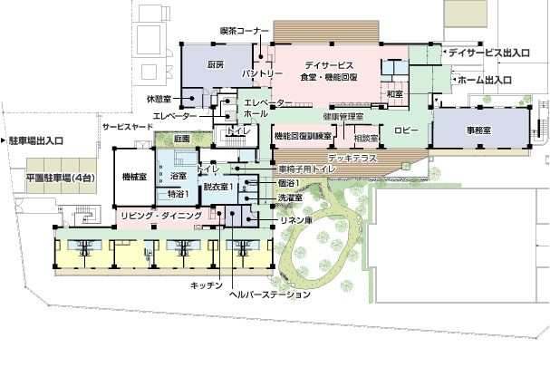 アズハイム横浜東寺尾の1Ｆのフロアマップ