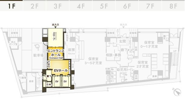 アズハイム文京白山の1Ｆのフロアマップ