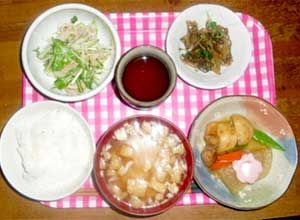 栄養満点の手作り食事