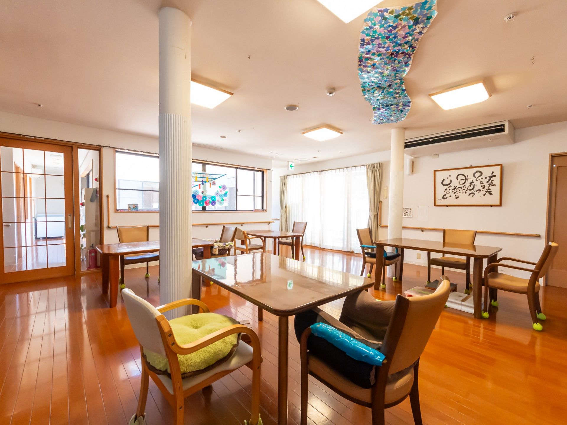 明るい共有スペース