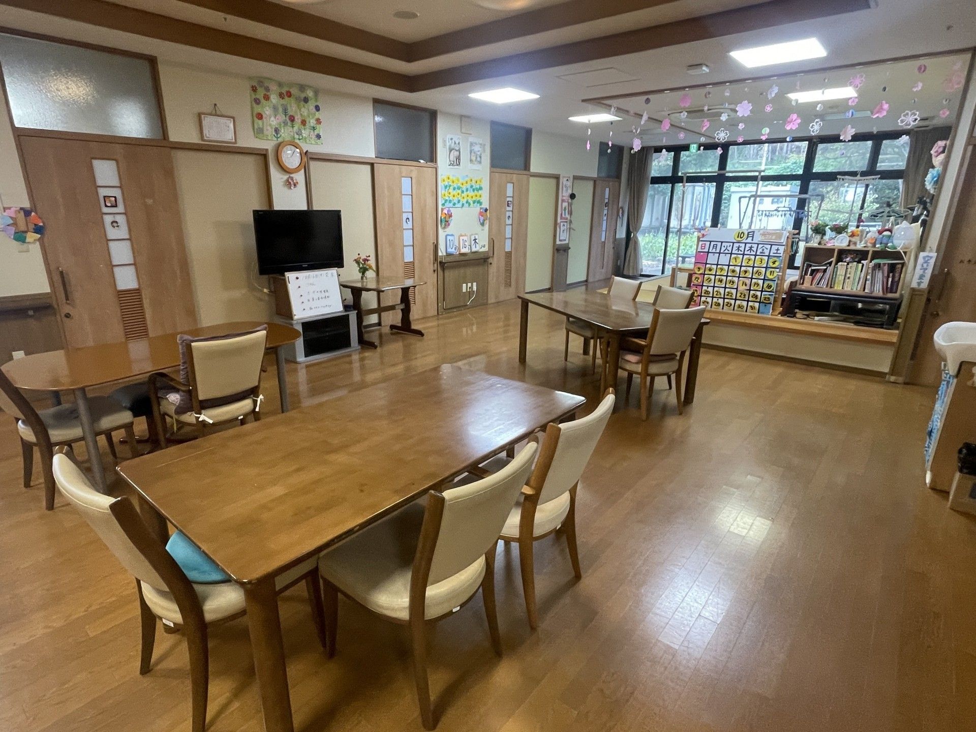 明るい共有スペース