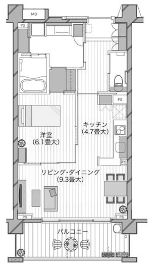 グランクレール青葉台の間取り2の間取り図