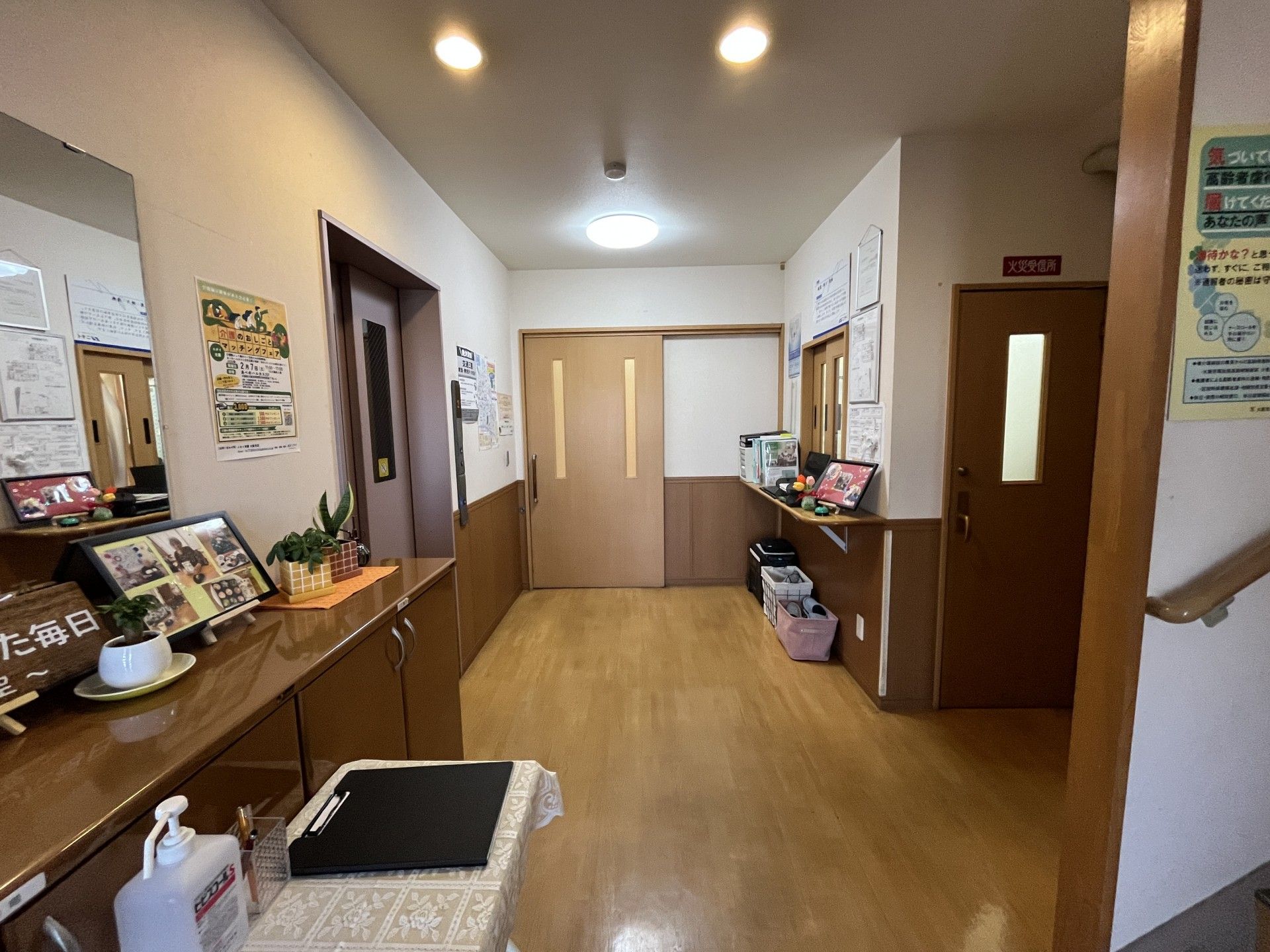 温かみのある廊下