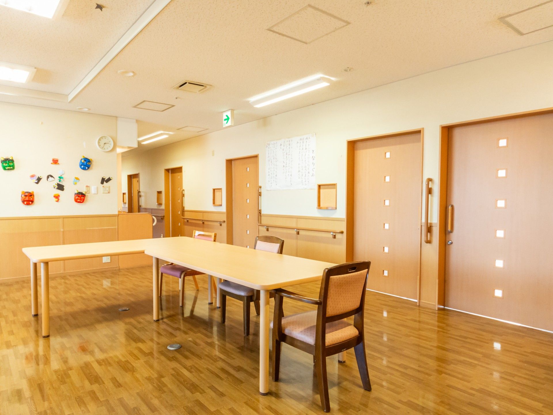 明るい共有スペース