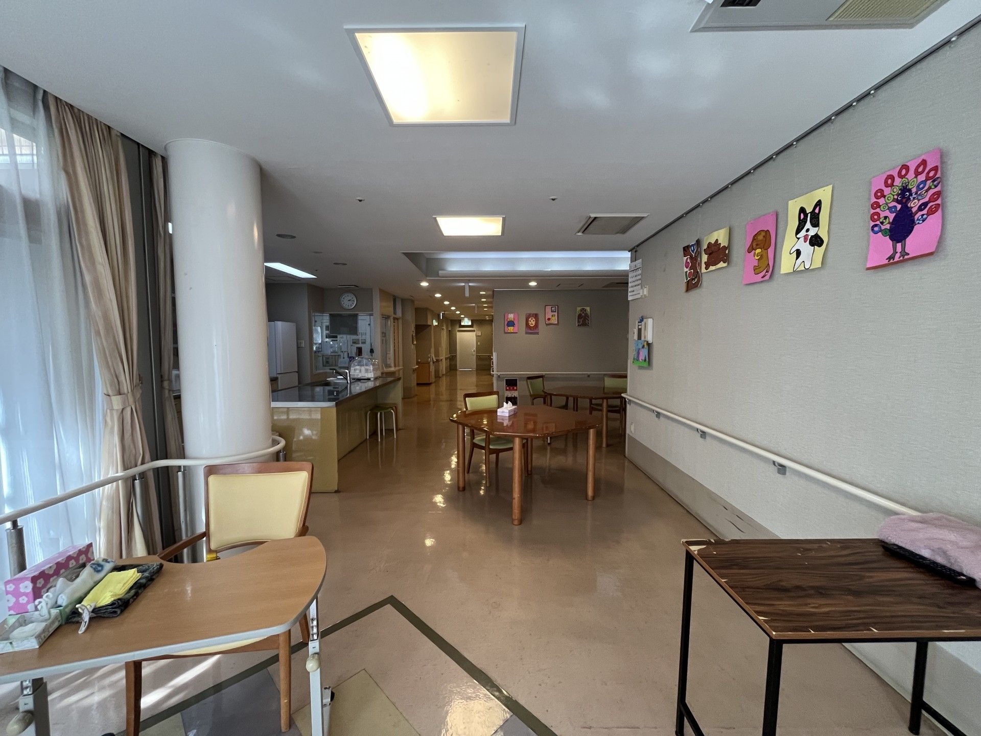 明るい共有スペース