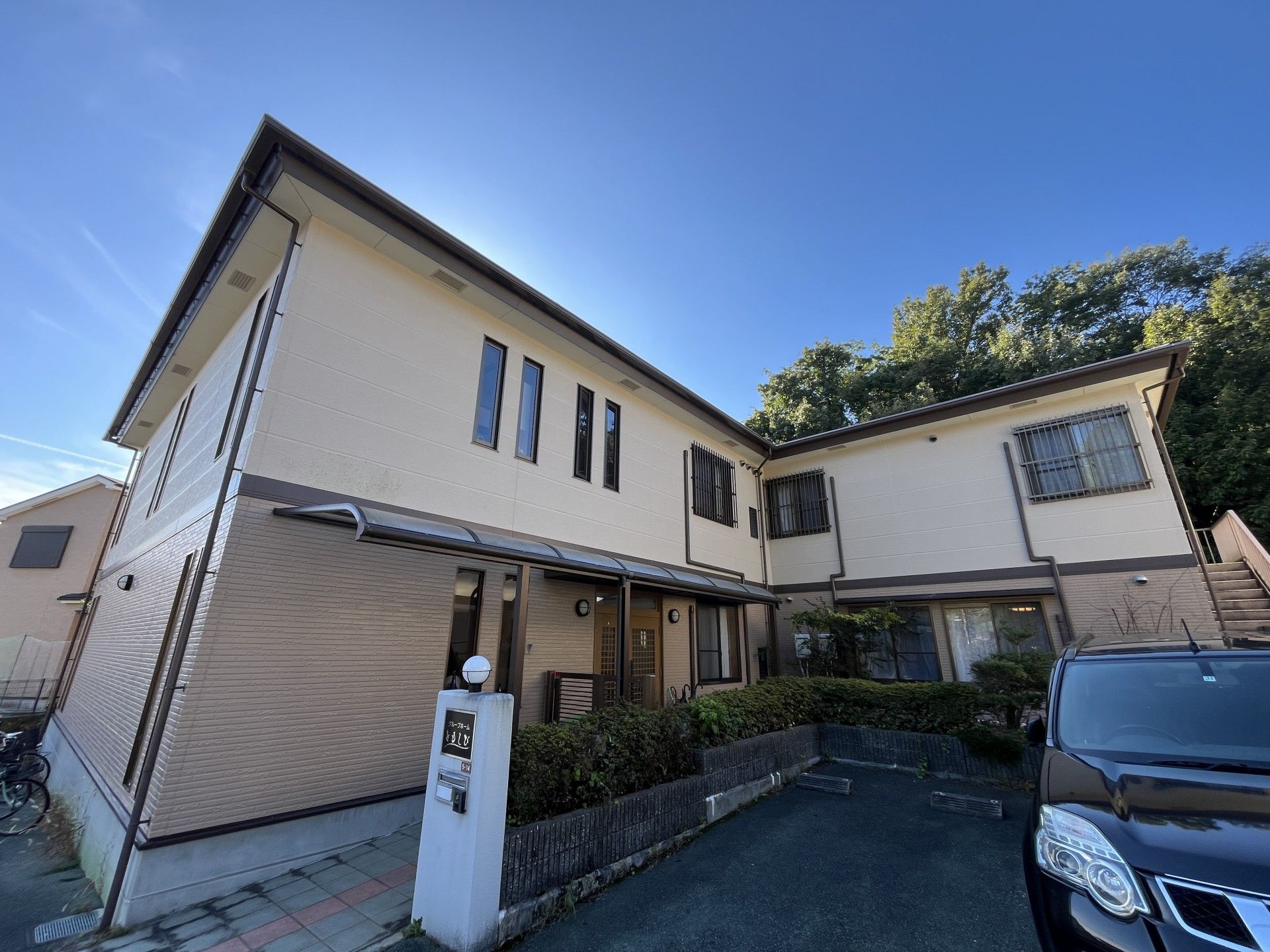 ゆったりとした建物外観