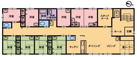 グループホーム やまびこのフロアマップ1のフロアマップ