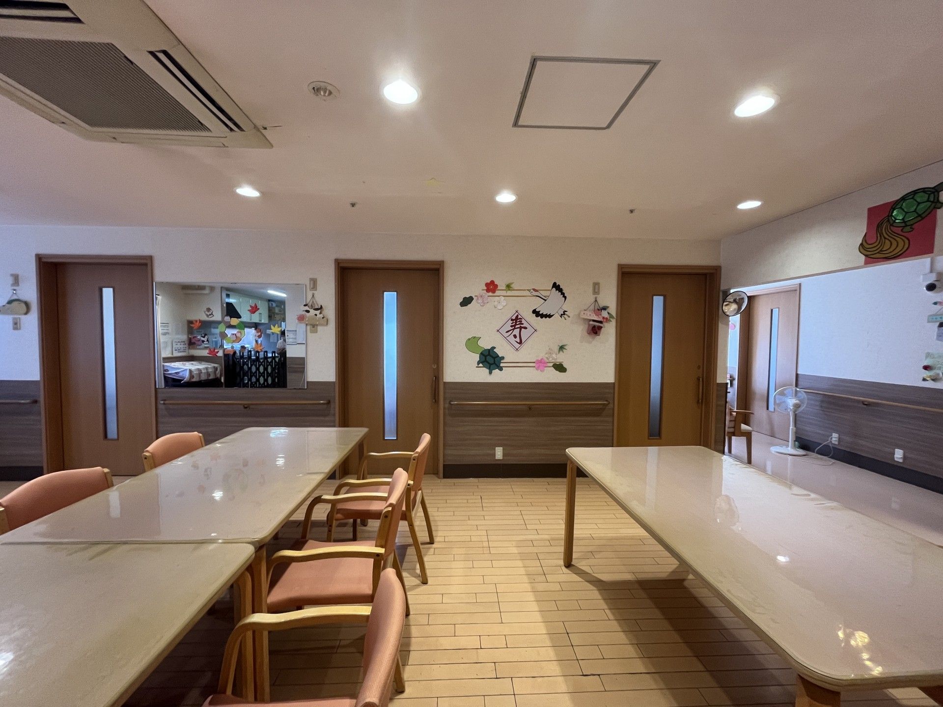 明るい共有スペース