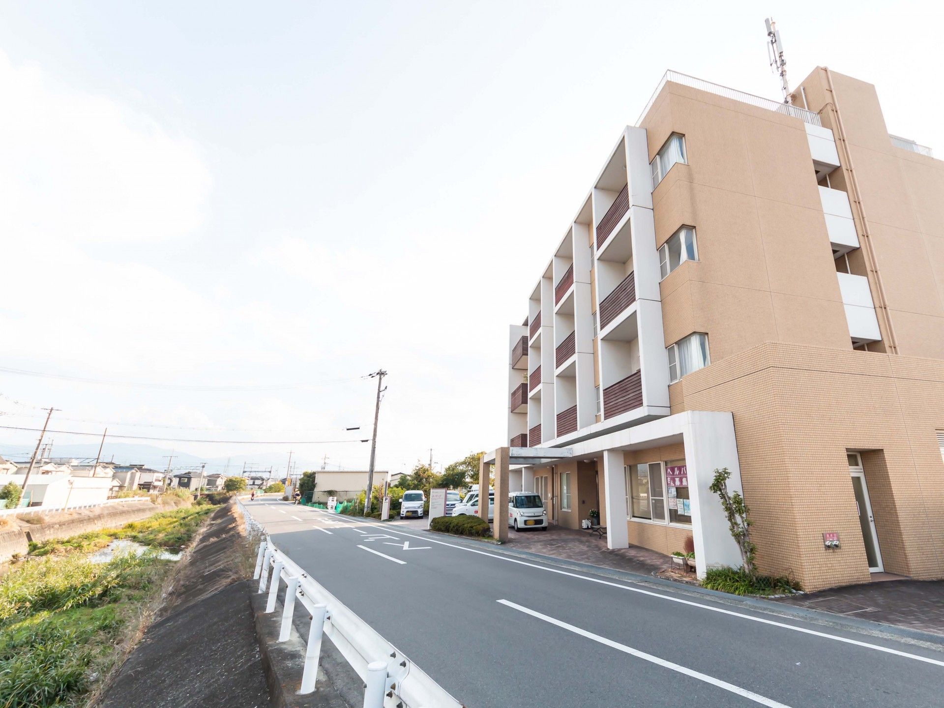 ゆとりある施設の外観