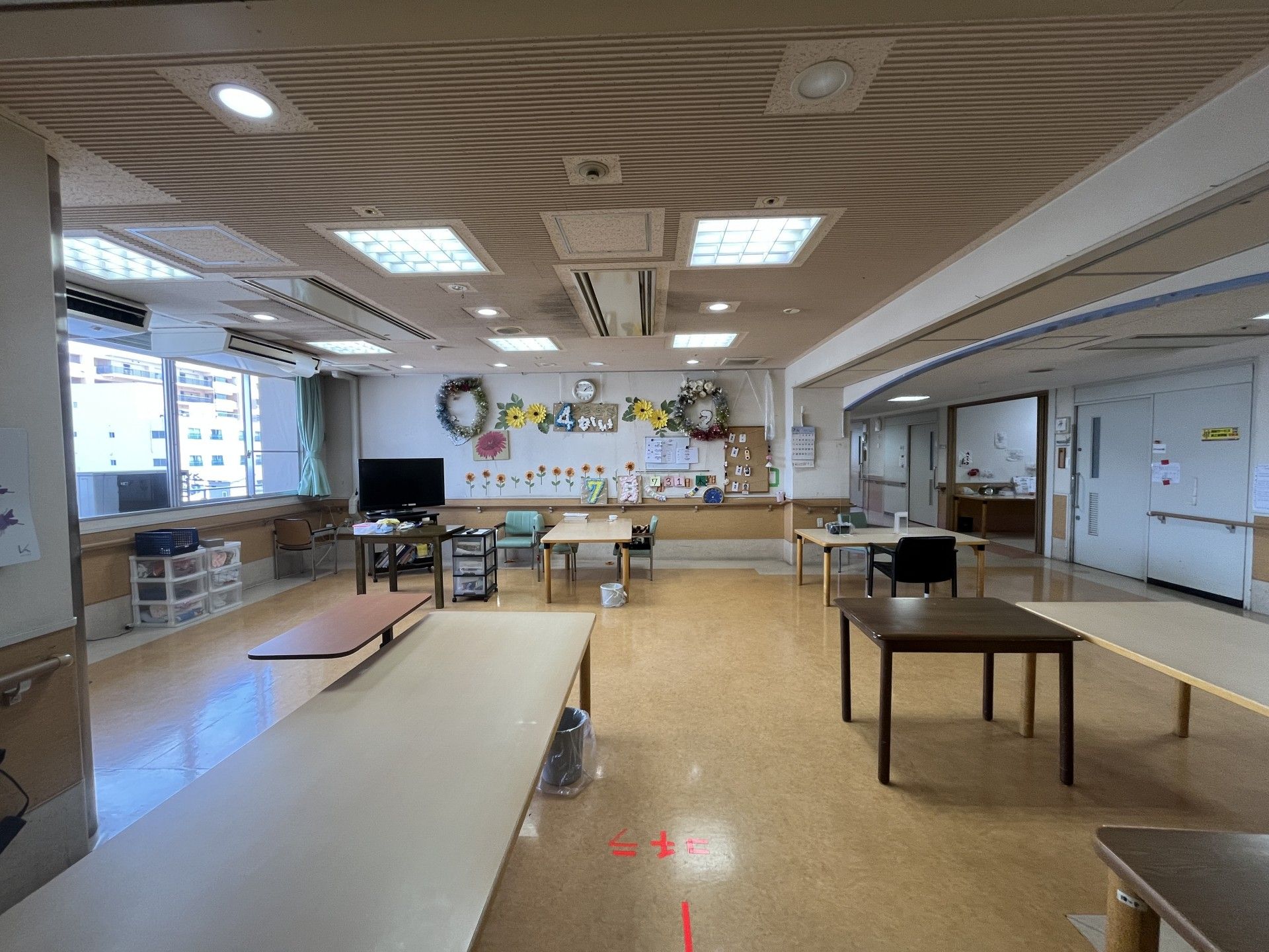 明るい共有スペース