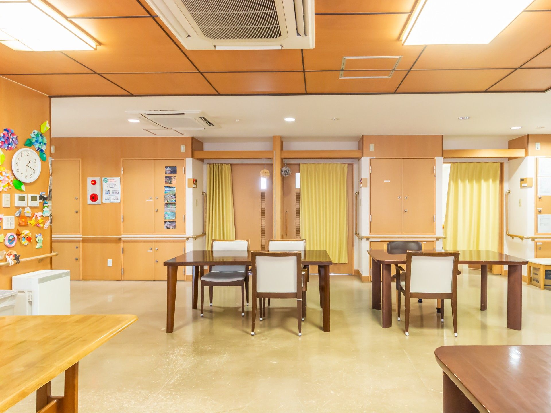 明るい共有スペース