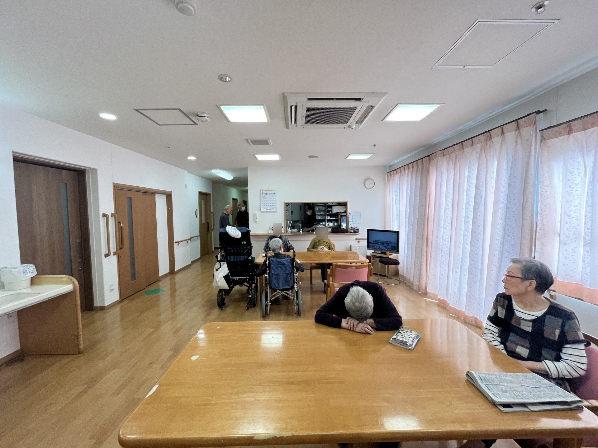 明るい共有スペース