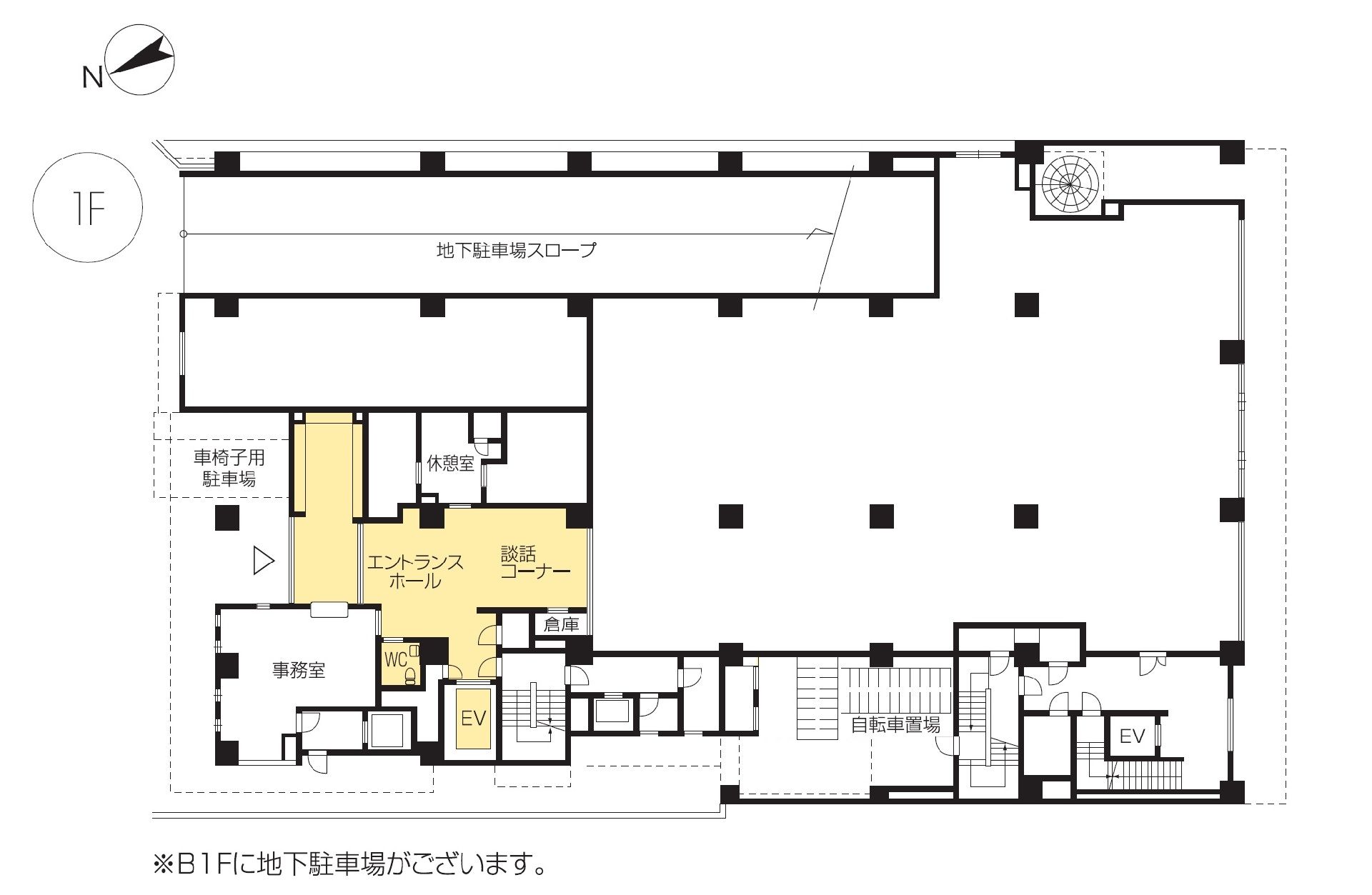 ニチイホームセンター北の1Ｆのフロアマップ
