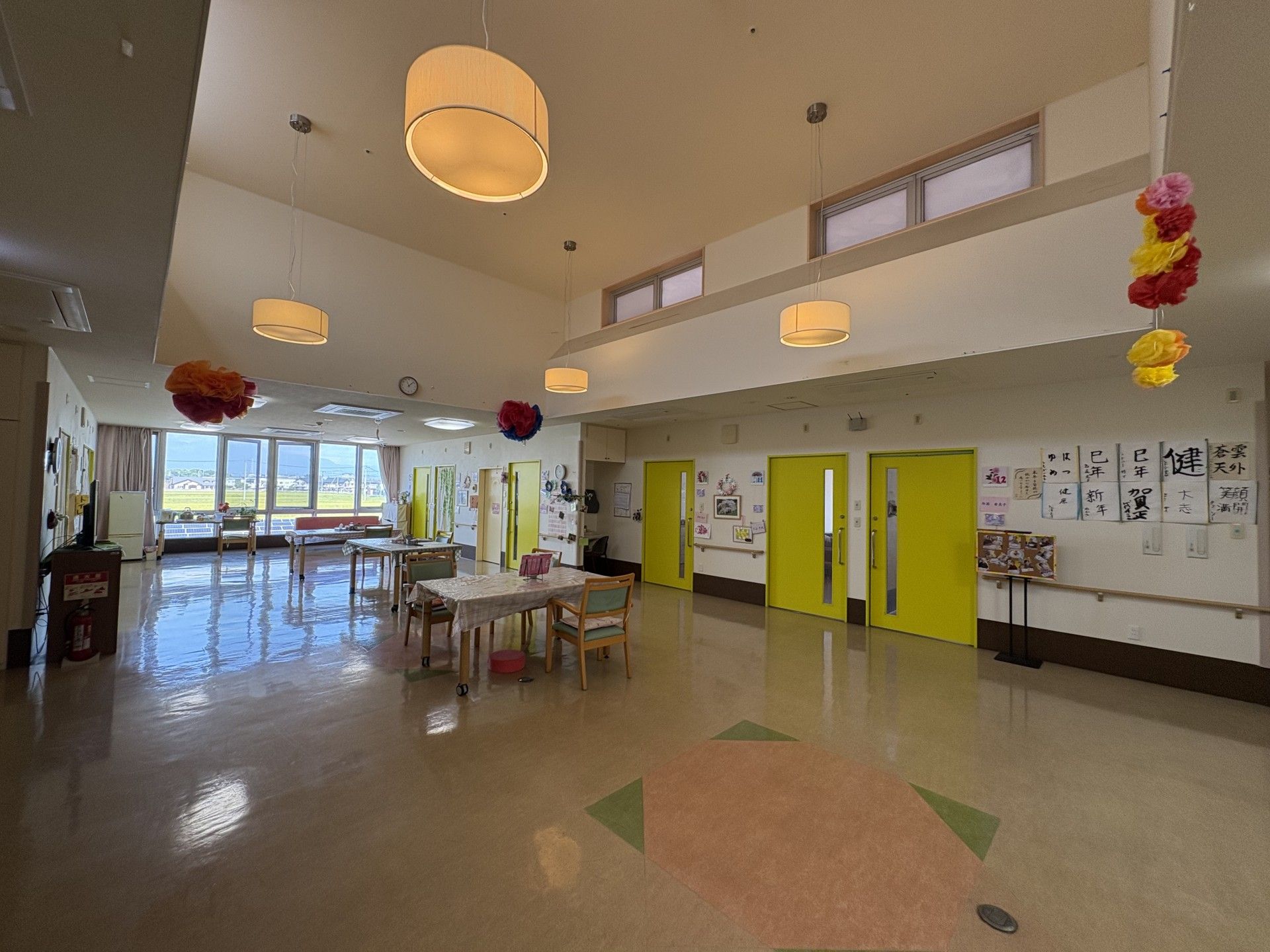 明るい共有スペース