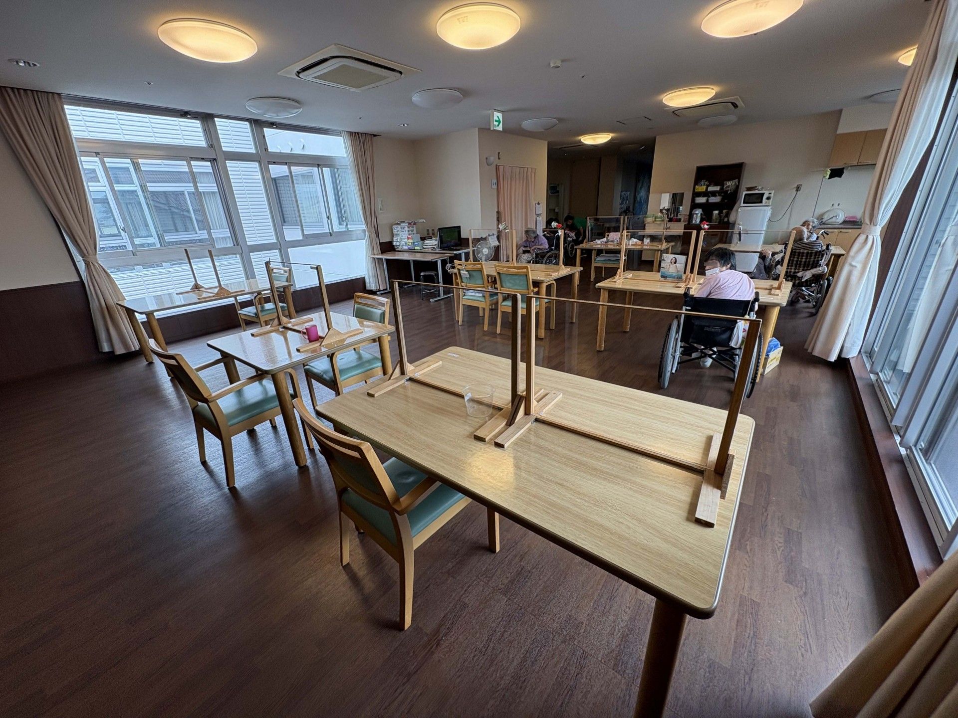 明るい共有スペース
