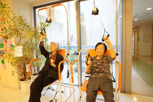 機能訓練を行う入居者様