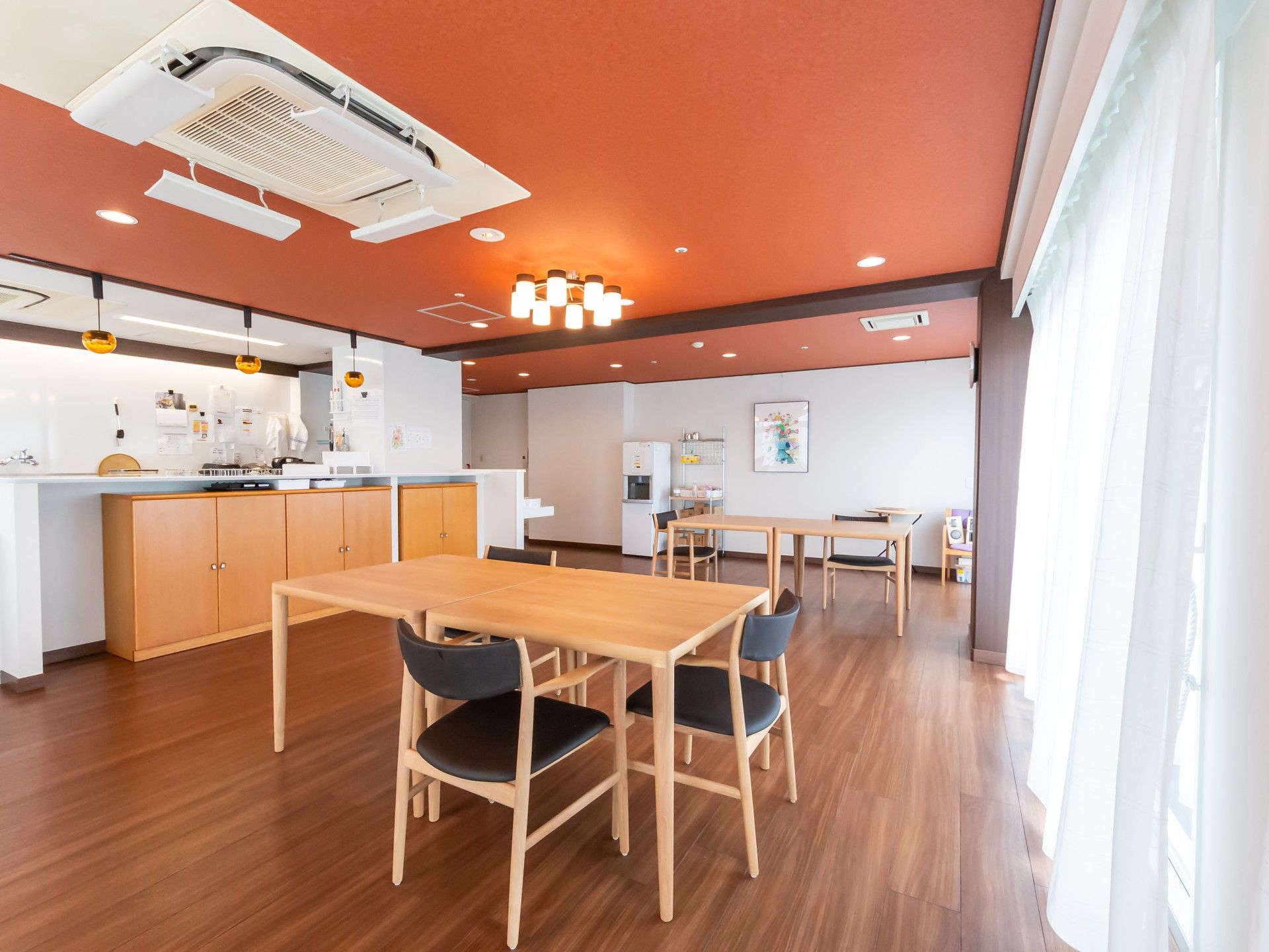 明るい共有スペース