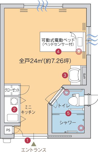 ウィルマーク香椎浜の居室の間取り図