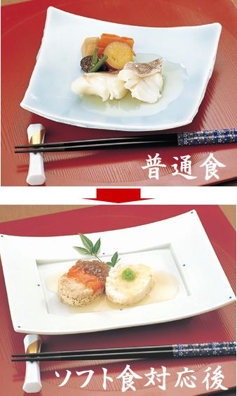 普通食とソフト食の一例