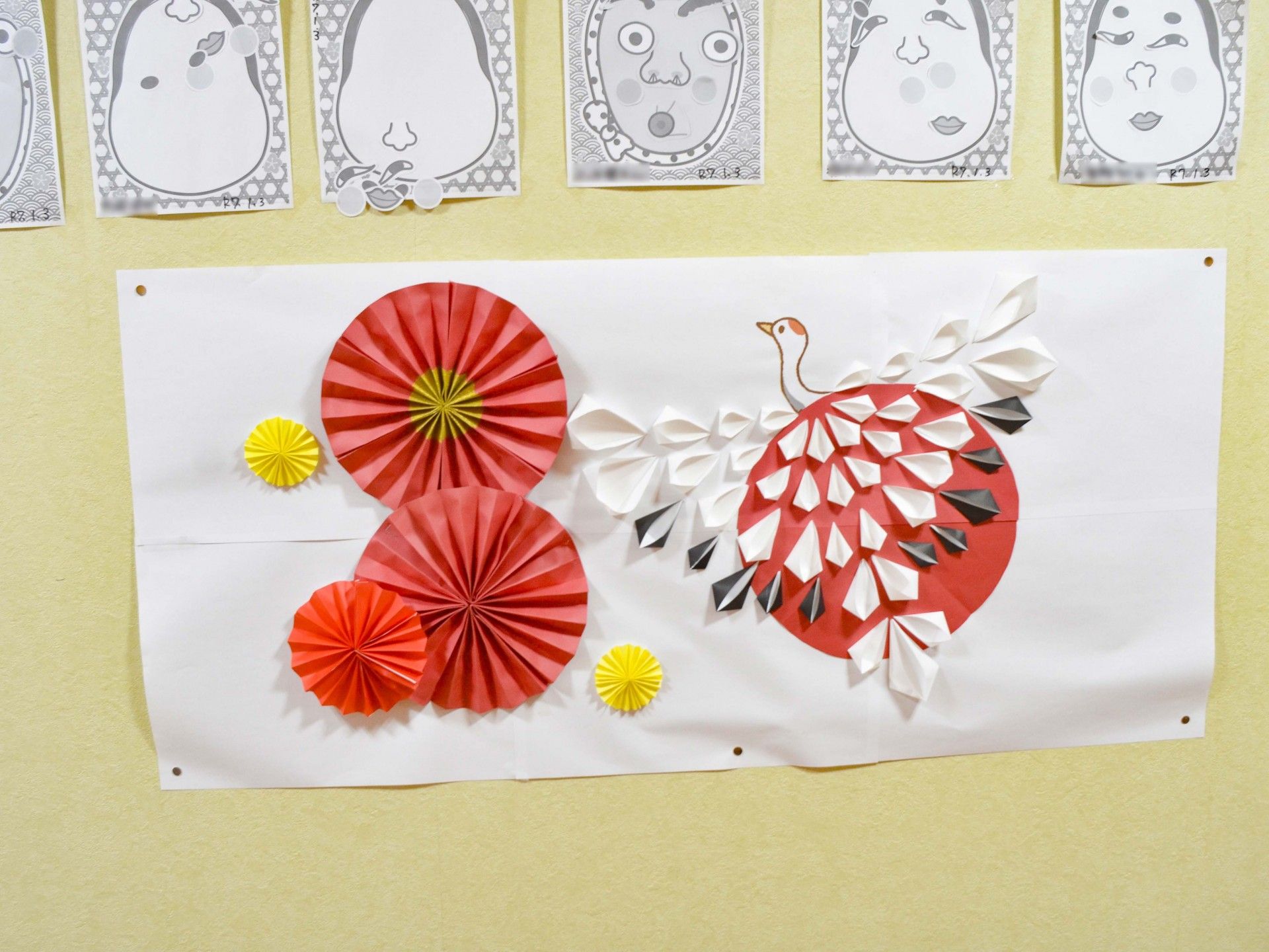 壁の手作りアート作品
