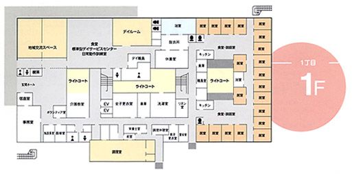 明瞭な施設の配置図