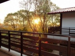 夕日が見えるバルコニー
