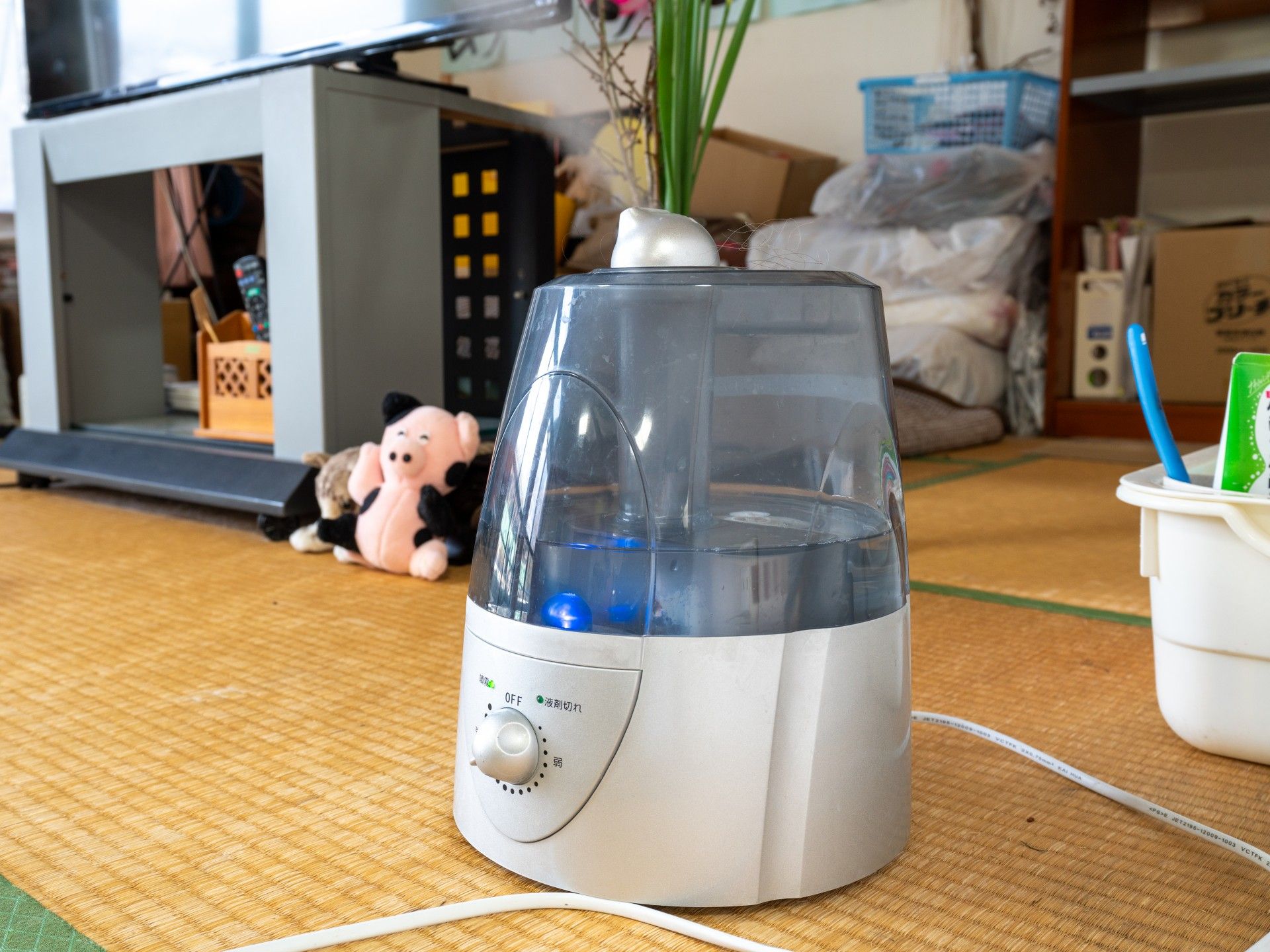 加湿器と畳の部屋