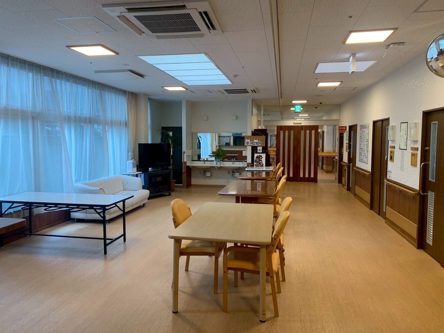 明るい共有スペース