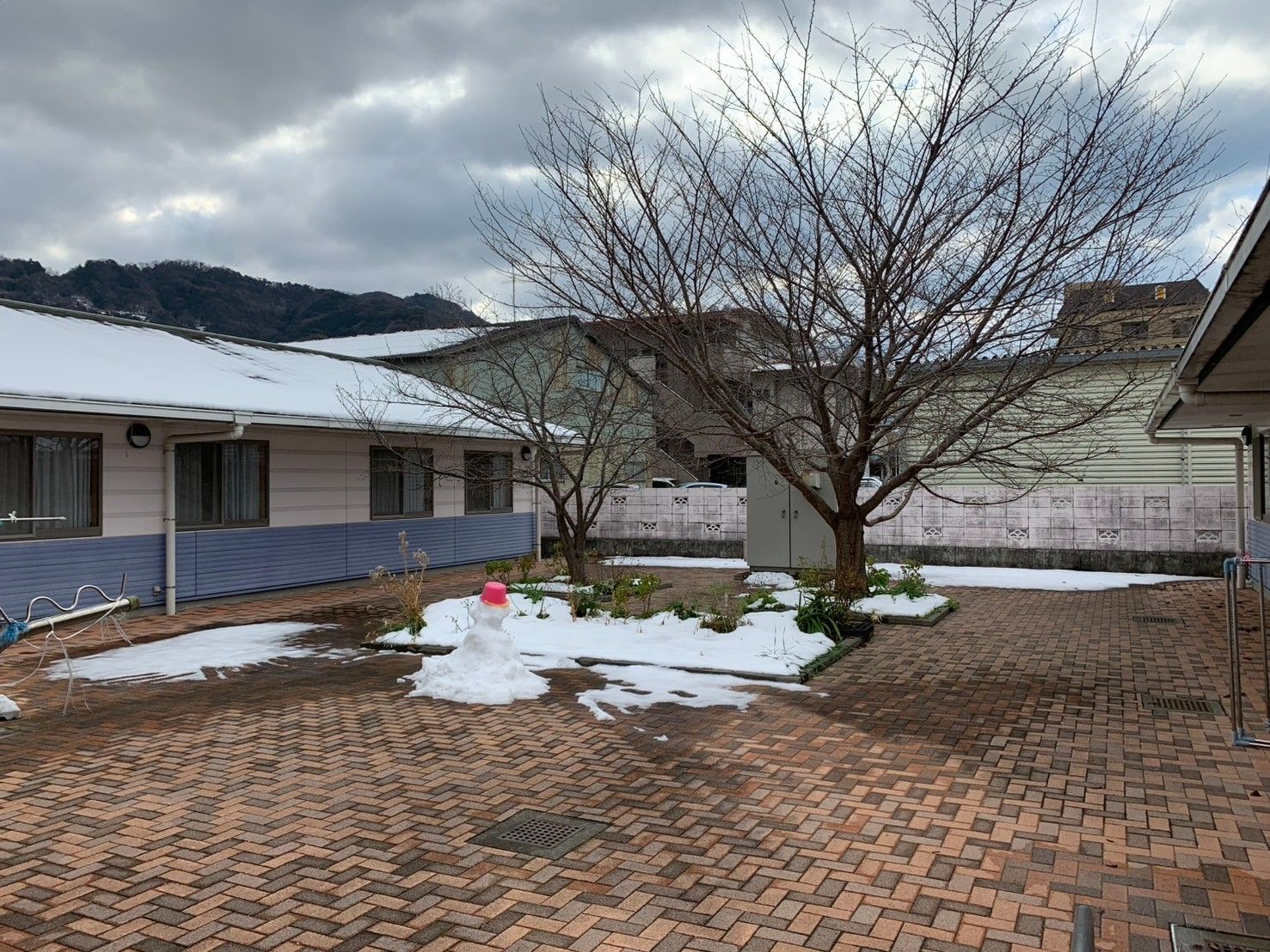雪の中庭