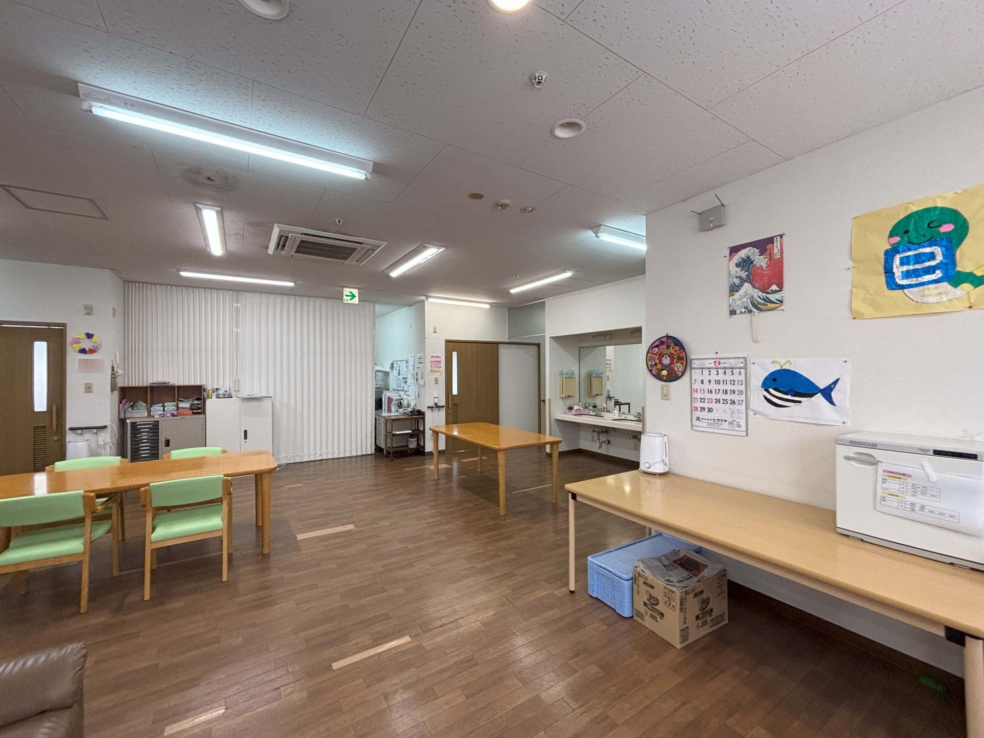 明るい共有スペース