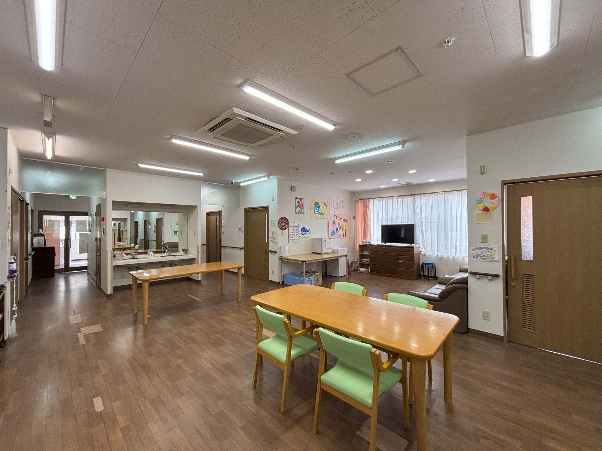 明るい共有スペース