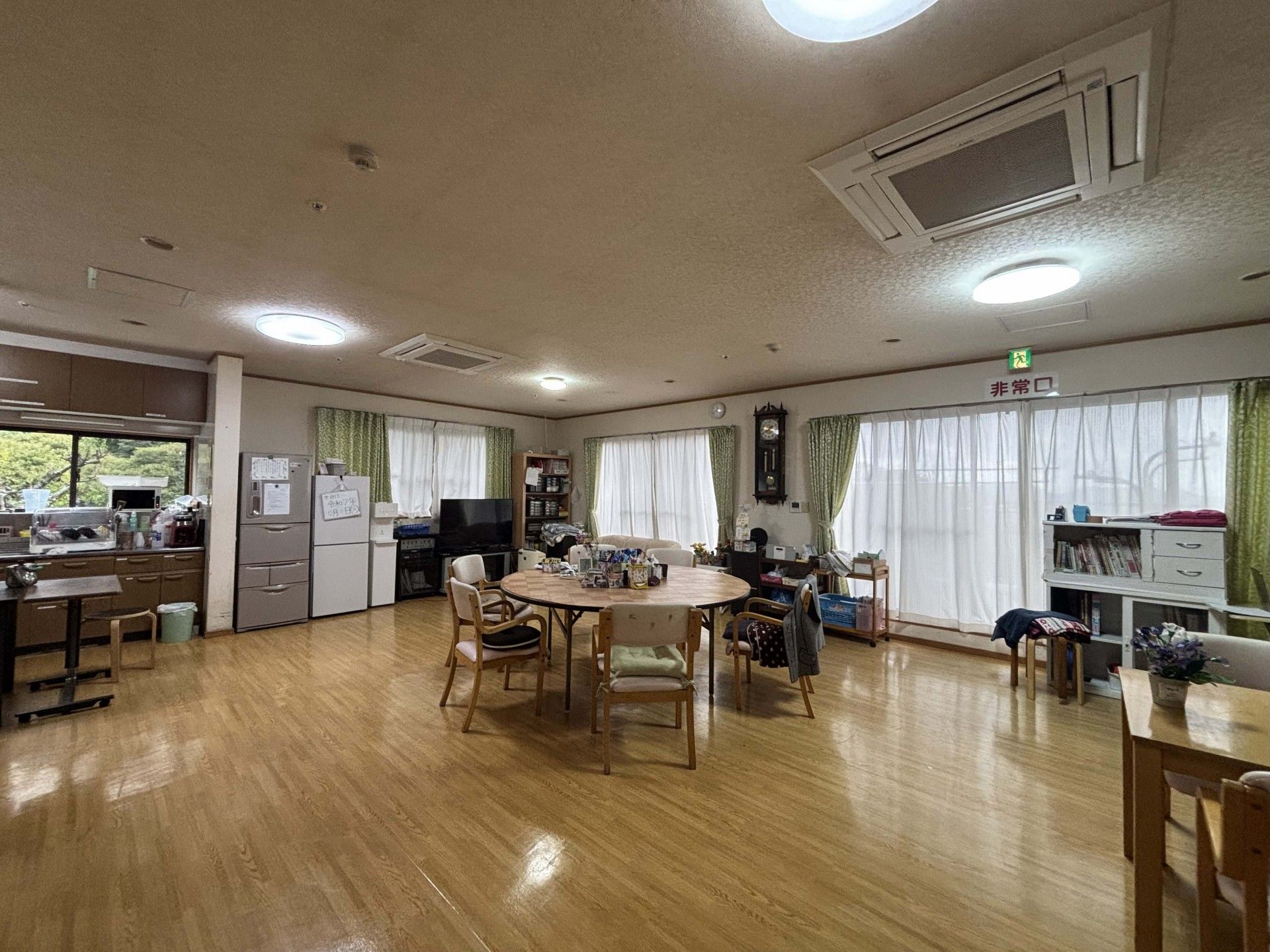 明るい共有スペース