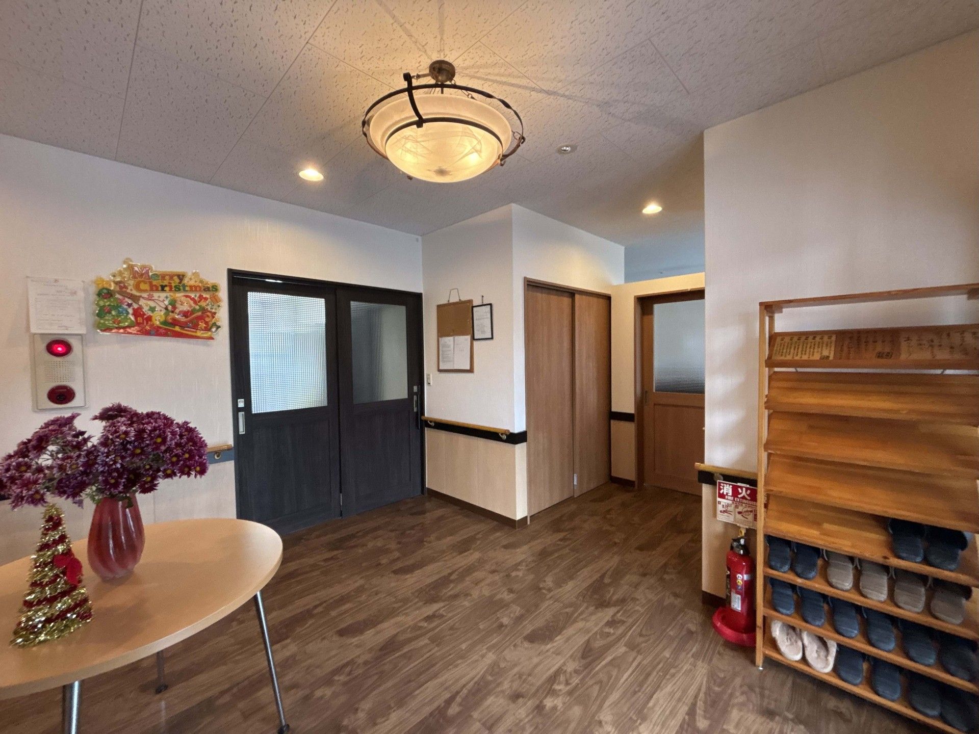 温かみのある玄関