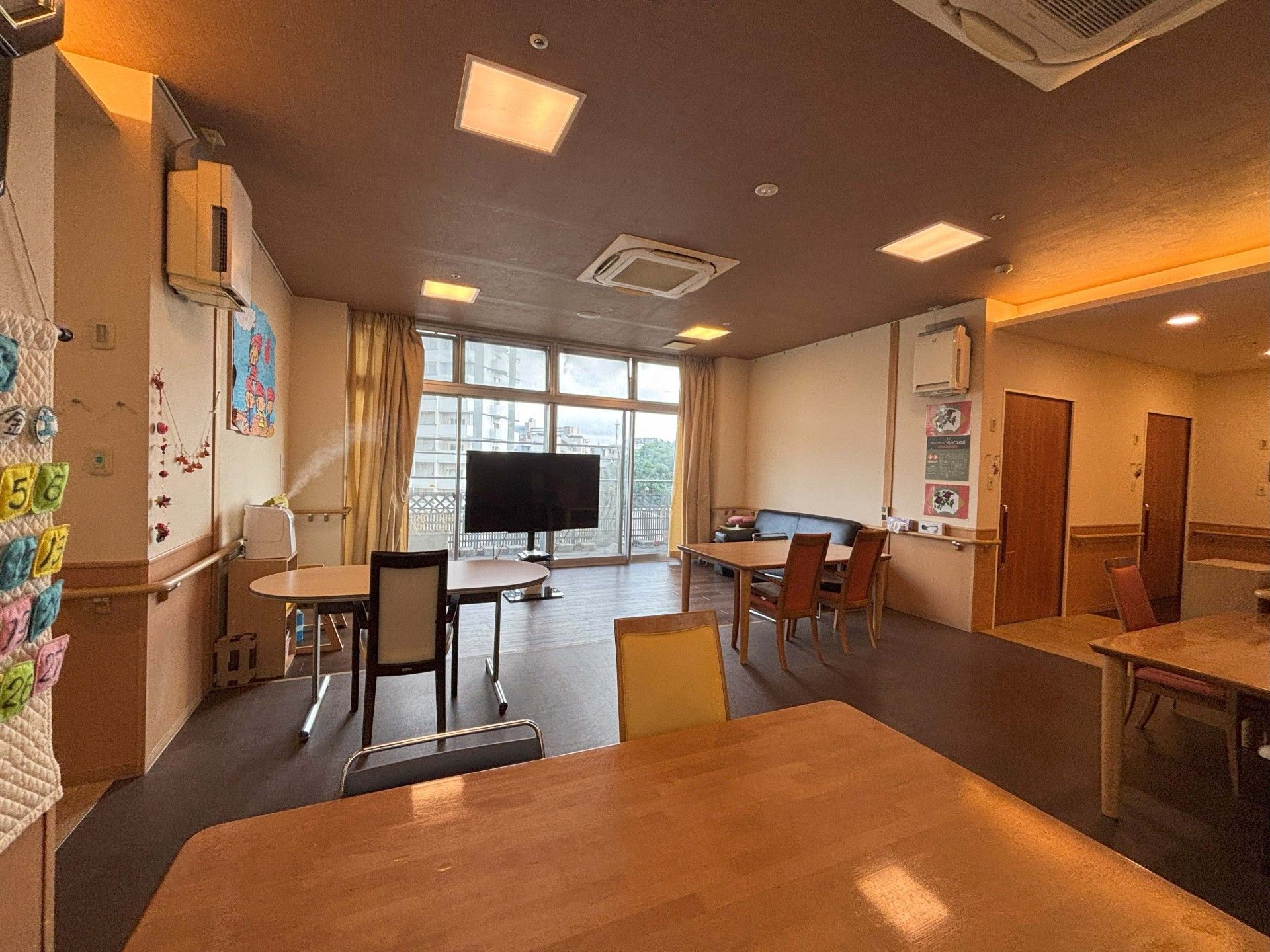明るい共有スペース