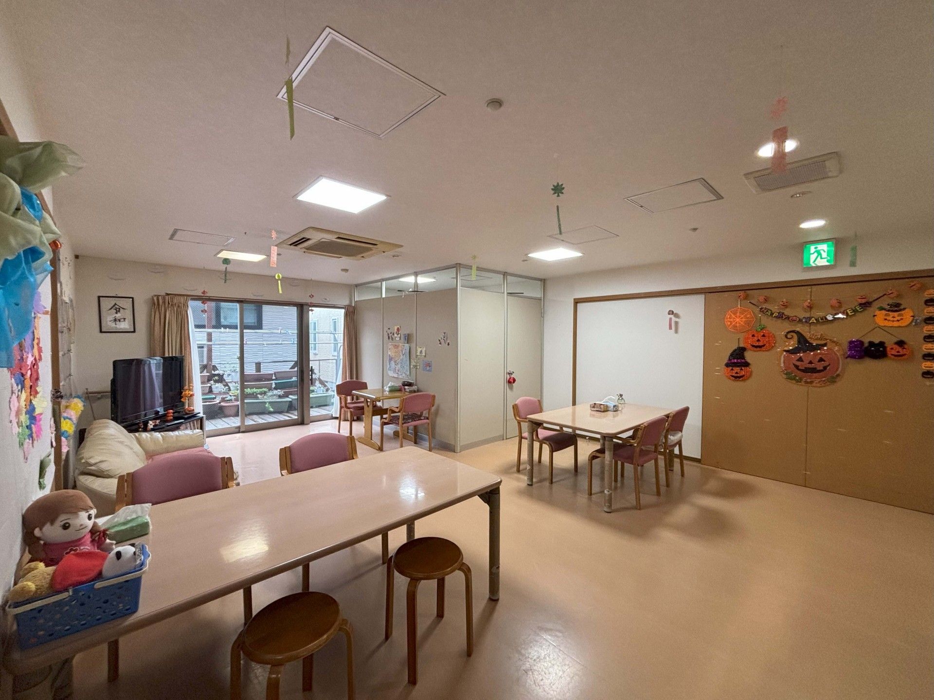 明るい共有スペース