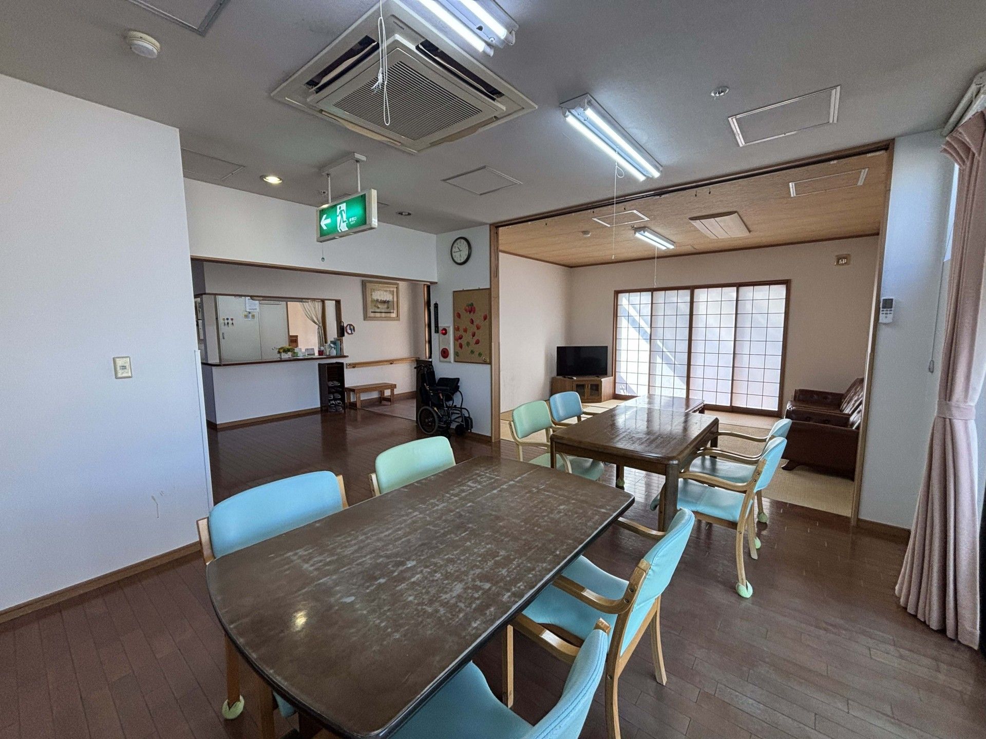 明るい共有スペース