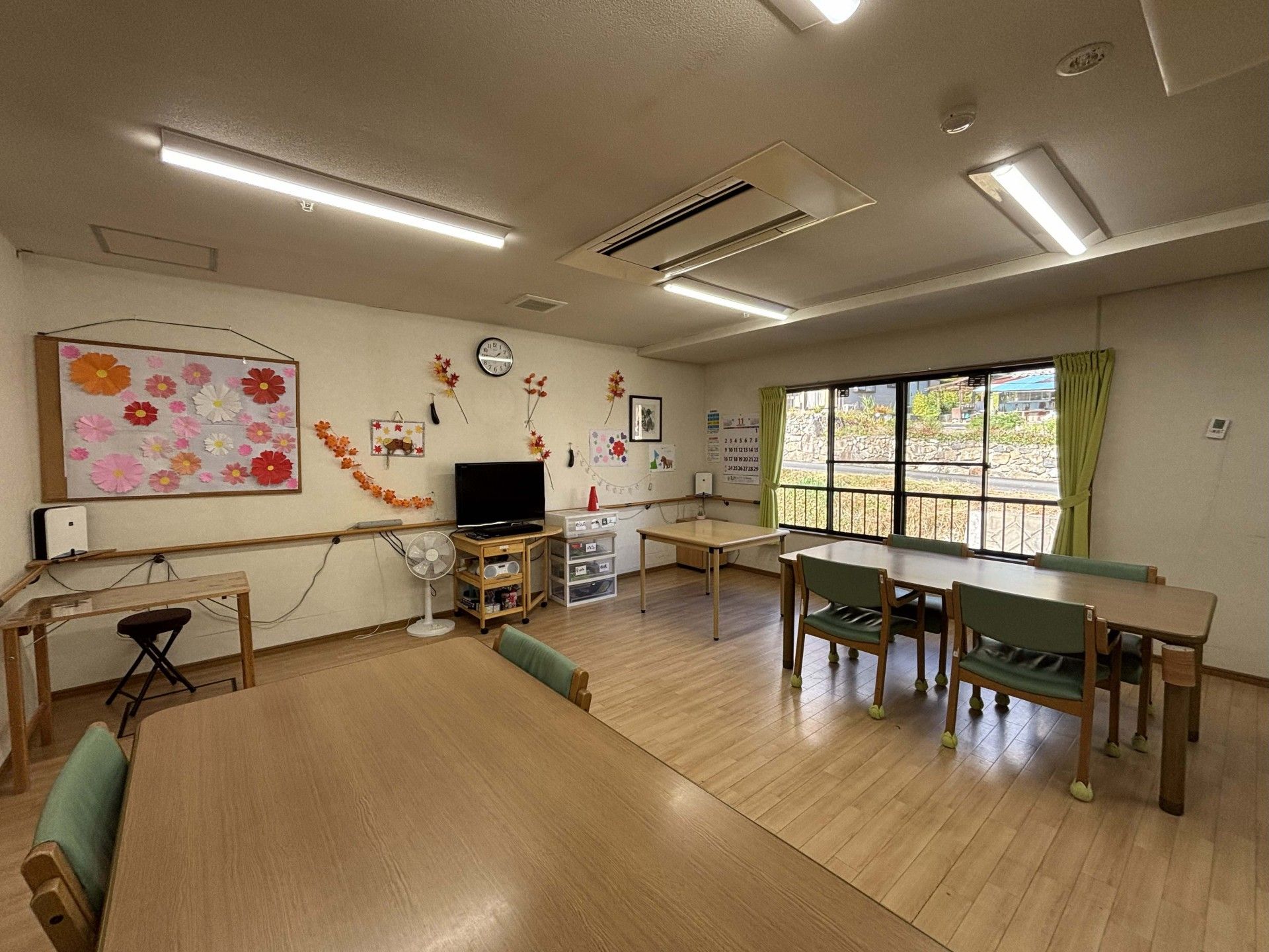 明るい共有スペース