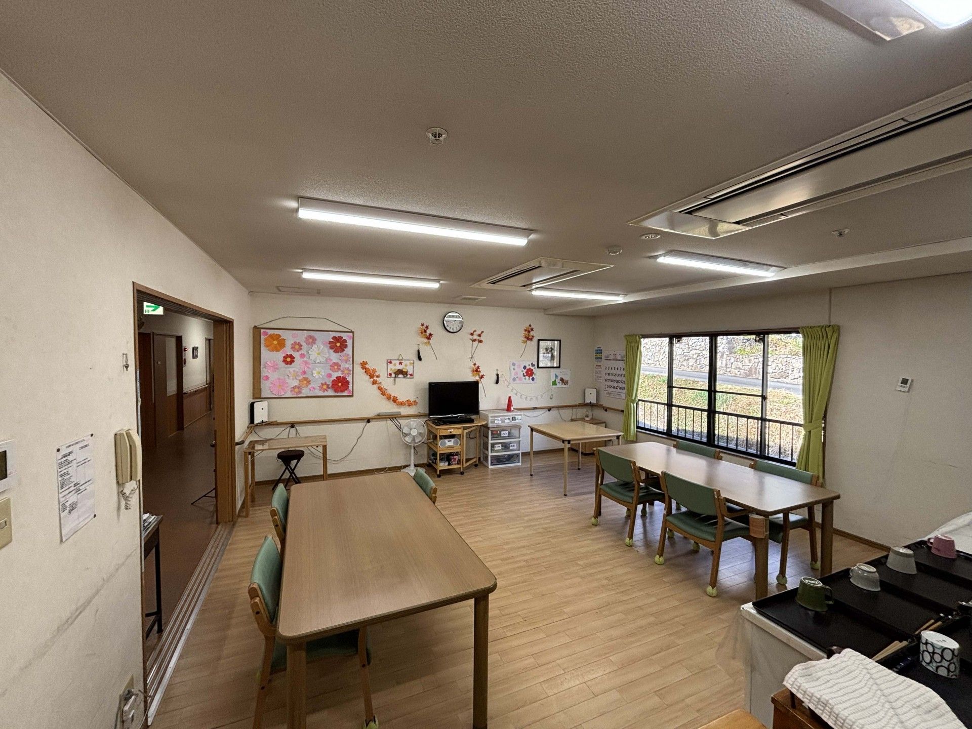 明るい共有スペース