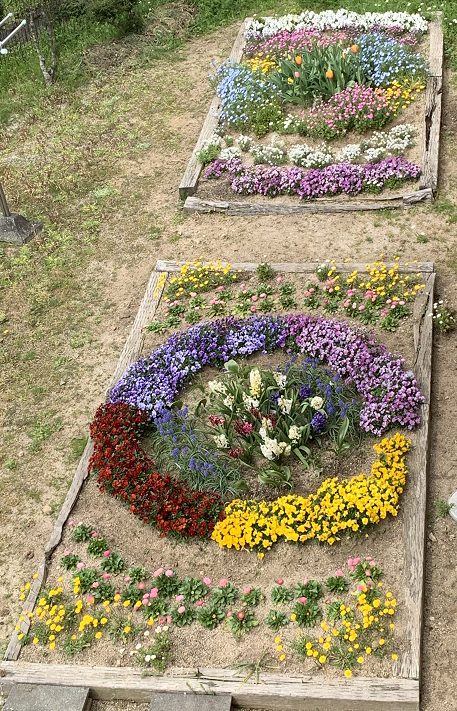 彩り豊かな花壇