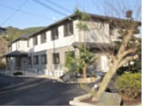 外観はおしゃれで木が植えてある。