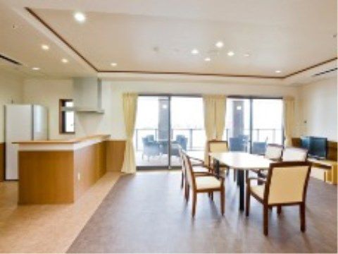 いっぷくの郷 春藤園の共有スペース。入居者様同士、交友を深めていただける環境を設けております。