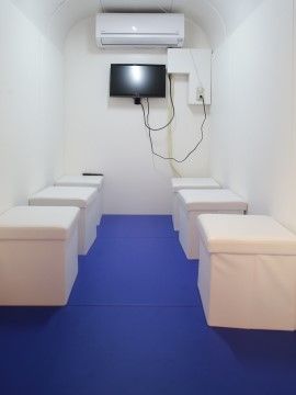 「きららハウス花畑」酸素室。当施設には、酸素室も設けております。